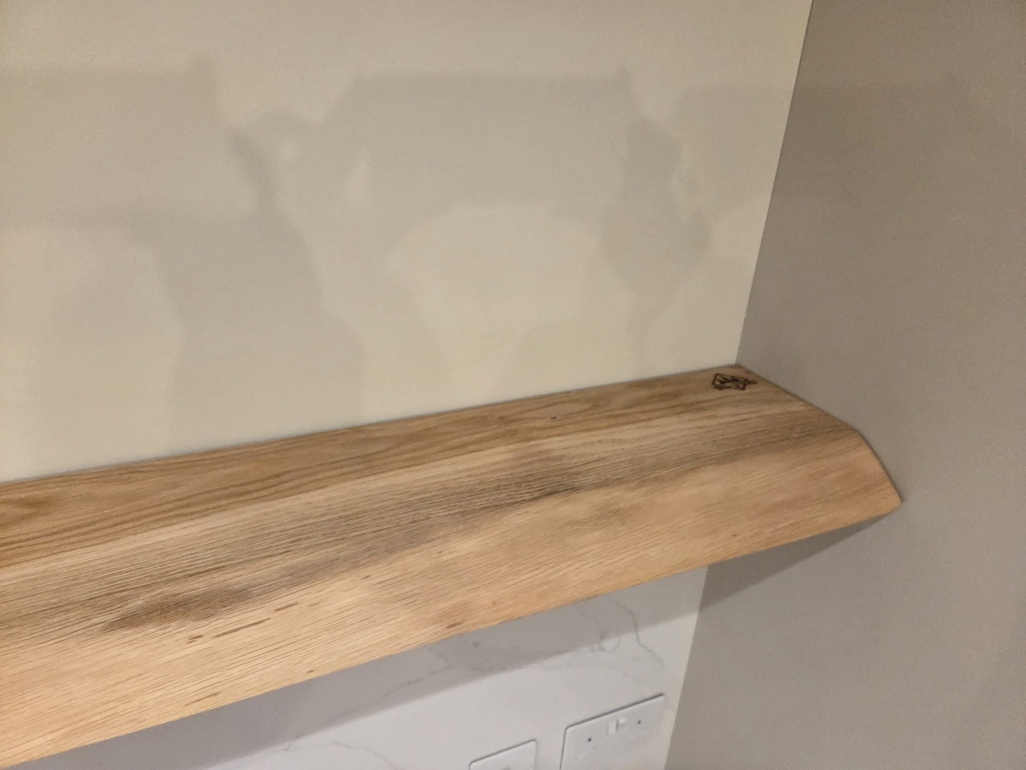 Live Edge Floating Oak Shelves