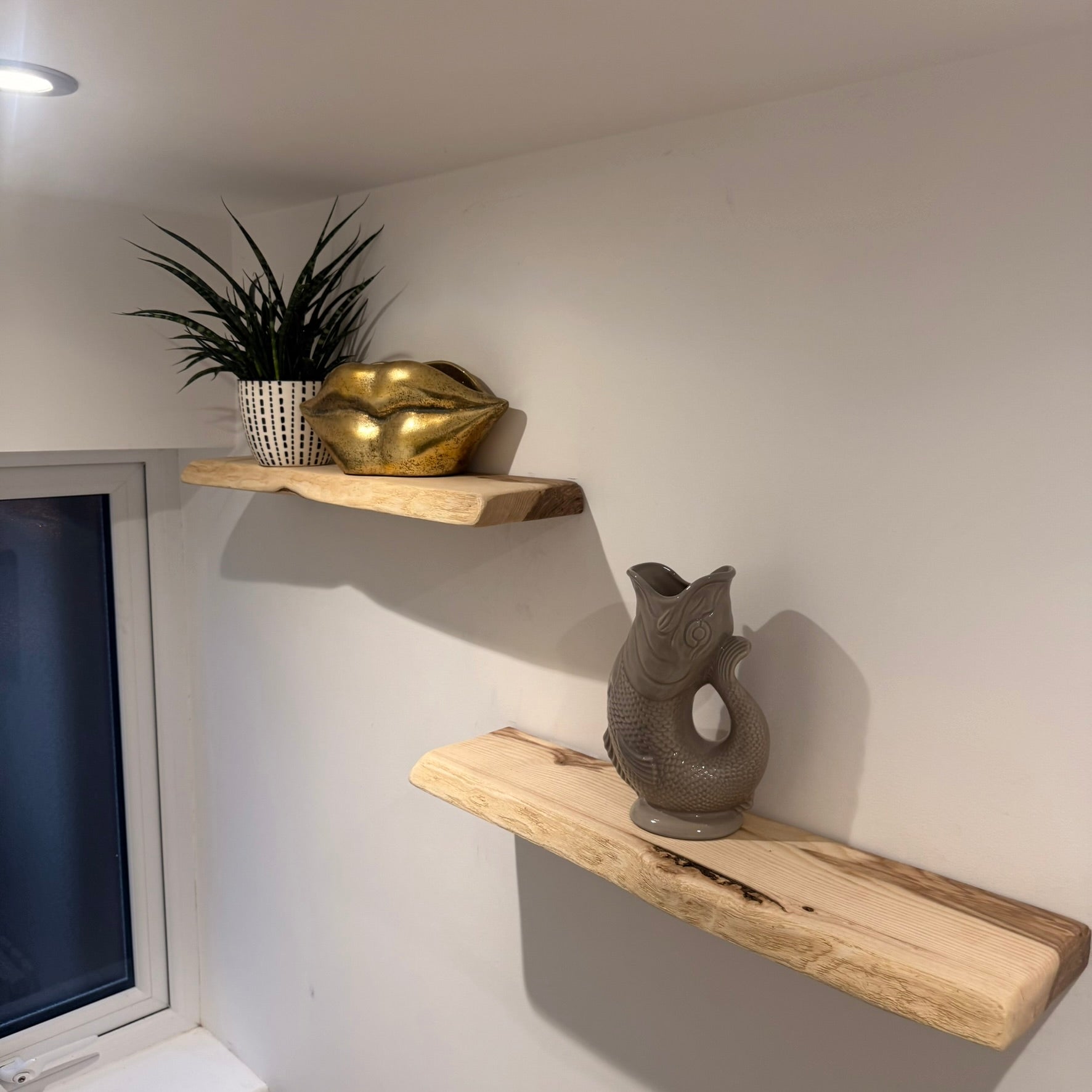 Live Edge Ash Shelves
