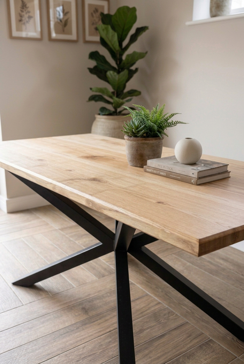 Matching tabletop close-up