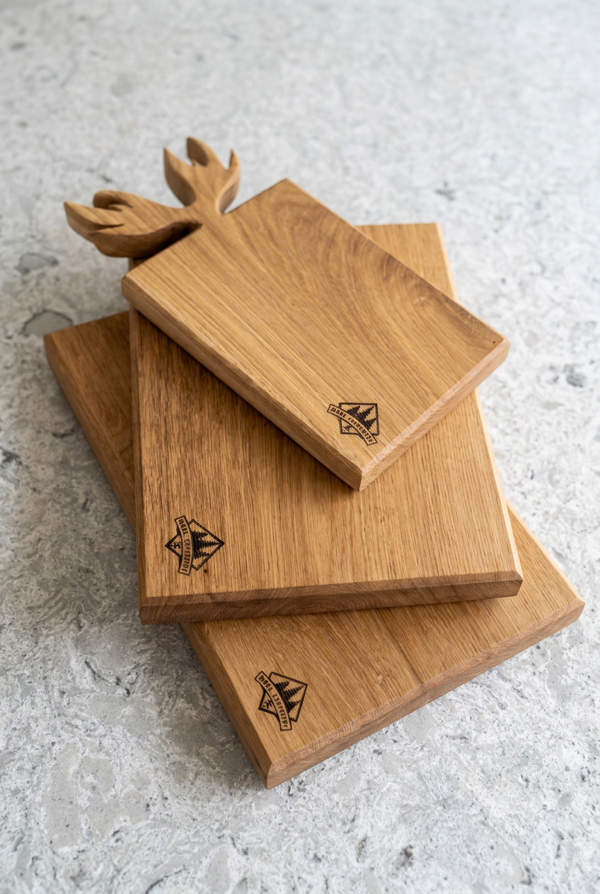 Naturally retouched photograph of your wooden serving boards
